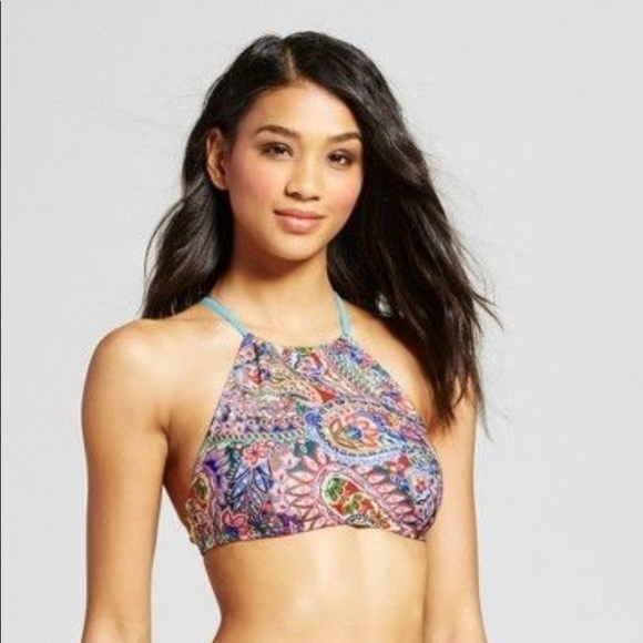 MOSSIMO Swimwear Top Red Paisley - Picture 1 of 5